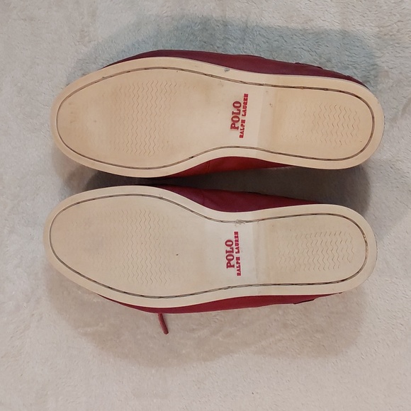 Polo Ralph Lauren Bienne II LU-BTS Mens Red Leather Boat Loafer Shoes Sizs 8.5 D - Picture 12 of 12